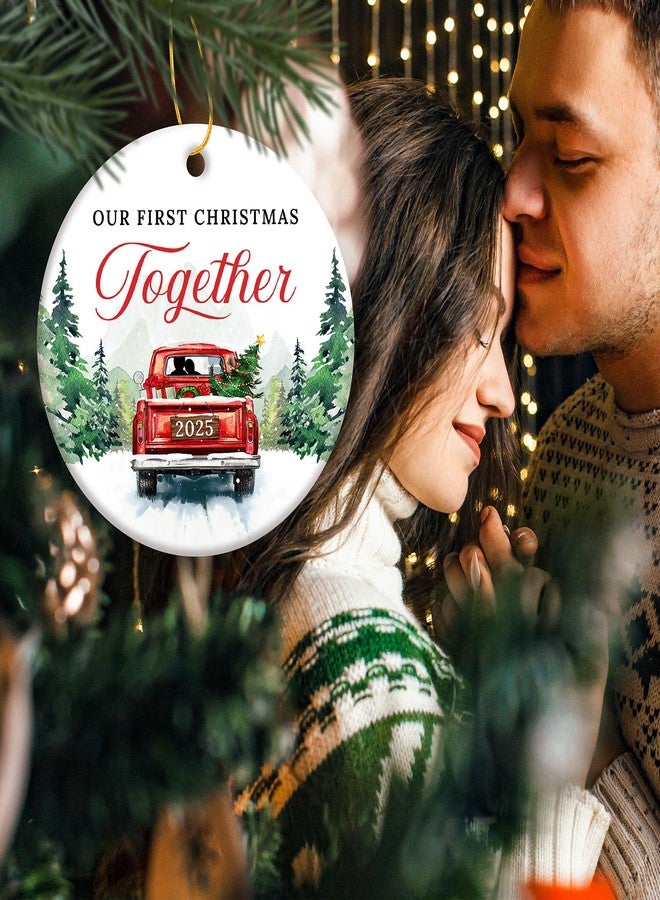ZAGKOO Christmas Couples Gifts - First Christmas Together Ornament 2025 for Him Her, Boyfriend Girlfriend, Married Couple - First Xmas Ornament - Better Together Unique Wedding Gift Ideas - Image 3